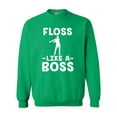thumbnail image 1 of Floss Like A Boss Dance Floor Funny DT Crewneck Sweatshirt, 1 of 2
