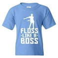 thumbnail image 1 of Floss Like A Boss - Flossin Dance Funny Emote Youth T Shirt - Medium - Carolina Blue, 1 of 6