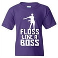 thumbnail image 1 of Floss Like A Boss - Flossin Dance Funny Emote Youth T Shirt - X-Large - Purple, 1 of 6