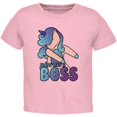 thumbnail image 1 of Floss Like A Boss Flossing Unicorn Dance Toddler T Shirt Light Pink 4T, 1 of 1