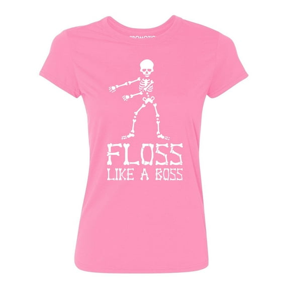 Floss Like A Boss Funny Dance Halloween Women's T-shirt, L, Azalea Pink