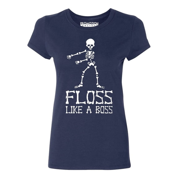 Floss Like A Boss Funny Dance Halloween Women's T-shirt, S, Navy
