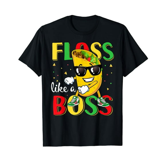 Floss Like A Boss Taco Shirt Flossing Cinco De Mayo Men kids T-Shirt