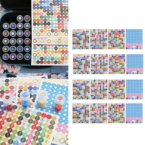 Floss Number Storage Sheets Organiser Number Sticker for Cross colorful