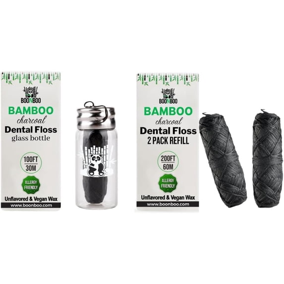 Floss Refills 2 pack, bamboo woven thread, odorless