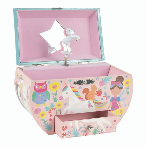 Floss & Rock 43P6388 Rainbow Fairy Musical Box Oval Shape Jewelry