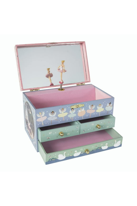 43P6389 Enchanted Musical Jewelry Box with 3 Drawers