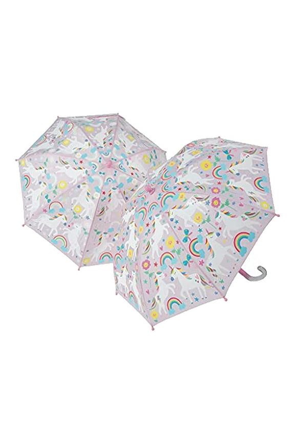 43P6402 Rainbow Unicorn Color Changing Kids Umbrella, 25.98-inch Diameter