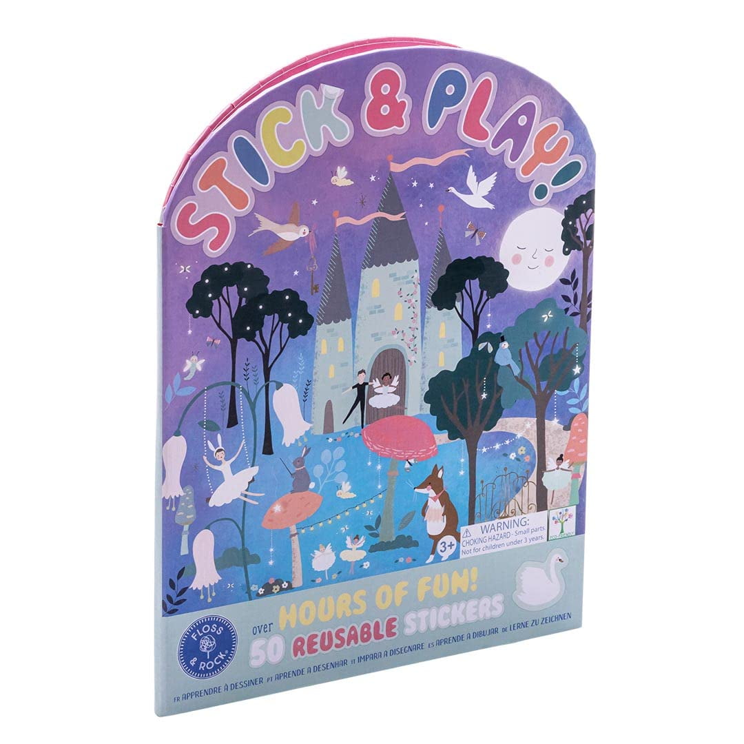 Floss & Rock Enchanted Stick and Play Kids Activity Book with 50 Reusable Stickers