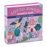 Floss & Rock Fairy Tale Magnetic Lotto Bingo Kids Game Set with 20 Picture Cards, 4 lotto Bingo Boards, 36 Bingo Tokens and Fabric Bag for Storage