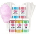 Floss Sugar Variety Pack with 5 11oz Plastic Jars of Lime, Watermelon