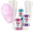 Floss Sugar Variety Pack with 3 11oz Plastic Jars of Cherry, Blue