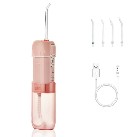 Cordless Water Flosser for Teeth with 4 Modes,4 Jet Tip,160ML Water Tank,Rechargeable Oral Irrigator