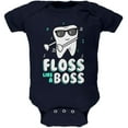 thumbnail image 1 of Flossing Tooth Dance Dentist Soft Baby One Piece Navy 12-18 M, 1 of 1