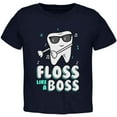thumbnail image 1 of Flossing Tooth Dance Dentist Toddler T Shirt Navy 2T, 1 of 1