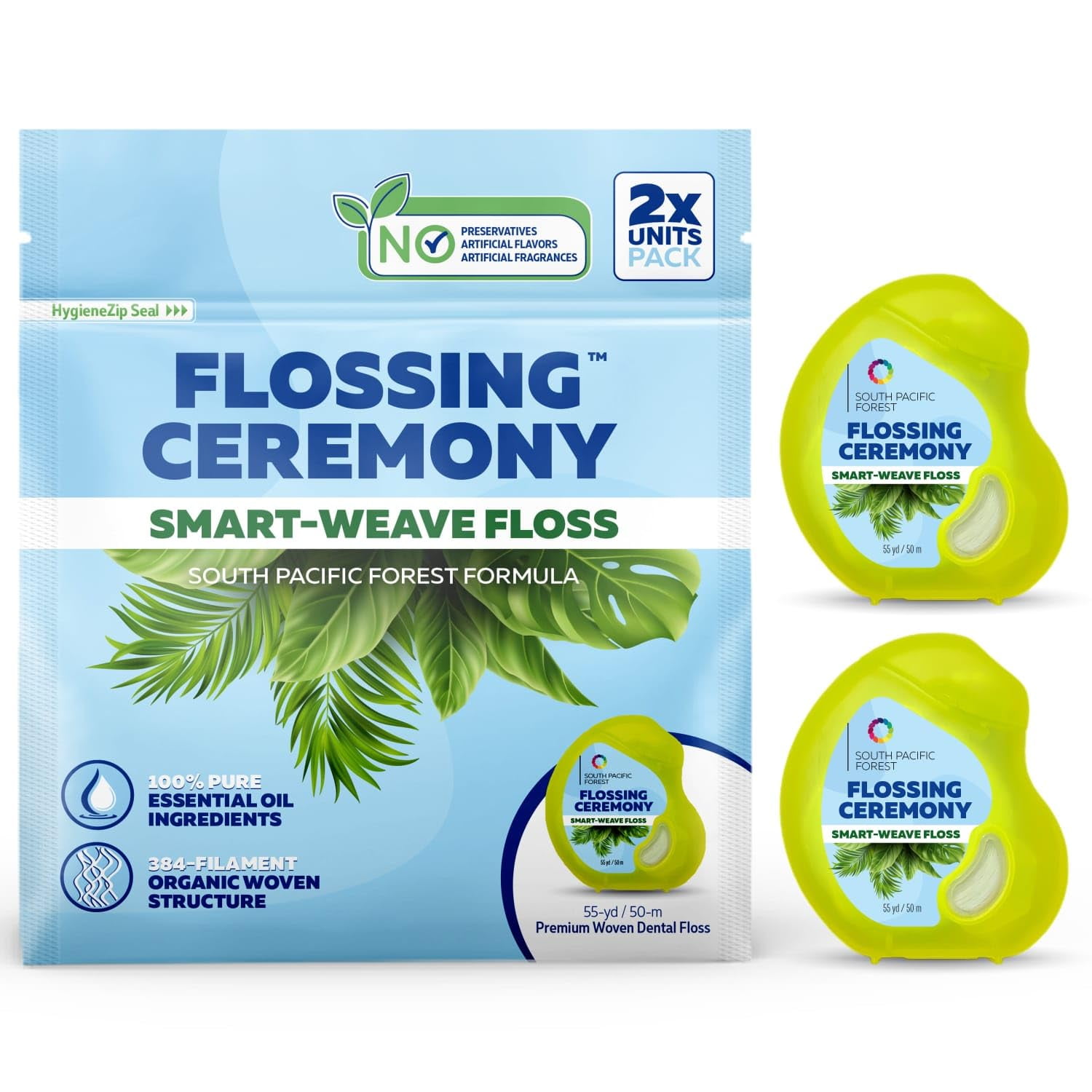 FlossingCeremony Expanding Woven MGF3 Dental Floss SmartWeave