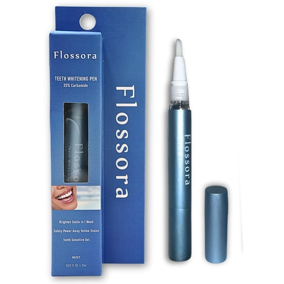 Flossora Teeth Whitening Pen | 35% Carbamide Teeth Sensitive Formula, Mint Flavored