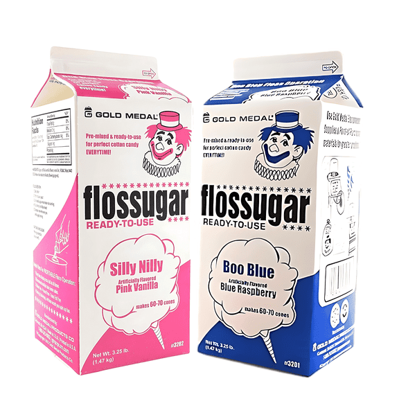 Flossugar - Cotton Candy - 2 Pack (Pink Vanilla and Blue Raspberry)