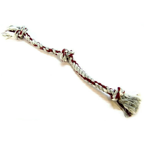 Flossy Chews Colored 3 Knot Tug Rope [Dog, Toys Rope] X-Large - 36" Long