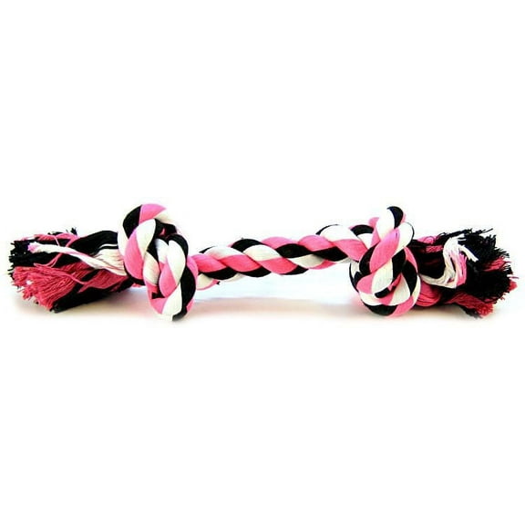 Flossy Chews Colored Rope Bone [Dog, Toys Rope] Medium (12" Long)
