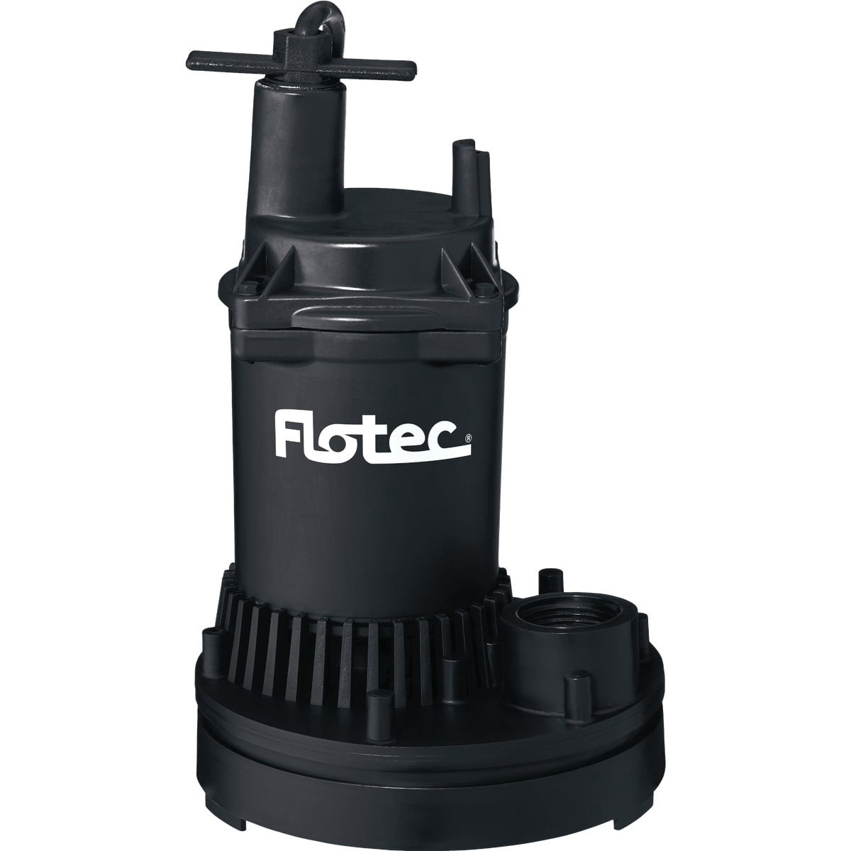 Flotec FP0S1250X-02 Fp0S1250X-08 General Purpose Water Removal Utility Pump, 1200 Max GPH, 1/6 Hp, 115 Vac, 60 Hz, 8 Ft