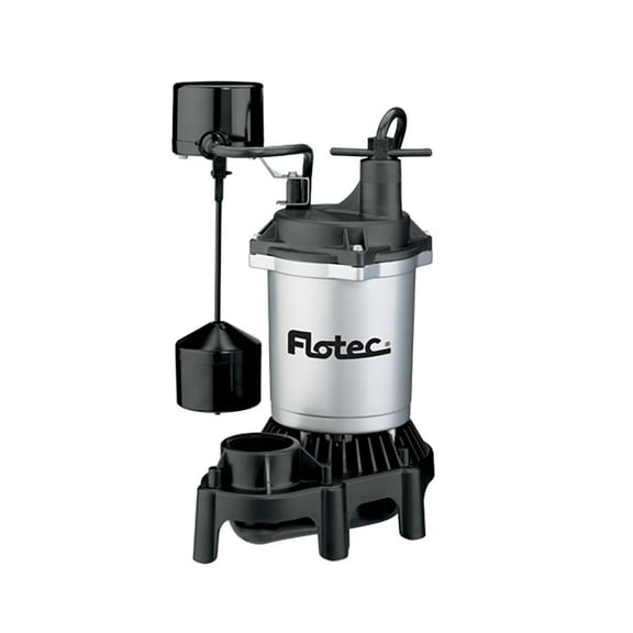 Flotec FPZS33V 1/3 HP 3600 GPH Max Flow Submersible Thermoplastic Sump Pump