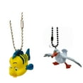 thumbnail image 1 of Flounder Fish & Scuttle PVC Keychain Dangler Ornament Charm Little Mermaid Ariel, 1 of 1