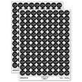 thumbnail image 1 of Flounder Halibut Flat Spotted Fish 200+ Round Stickers - Black - Gloss Finish - 0.50" Size, 1 of 3