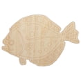 thumbnail image 1 of Flounder Halibut Flat Spotted Fish Wood Shape Unfinished Piece Cutout Craft DIY Projects - 4.70 Inch Size - 1/4 Inch Thick, 1 of 7