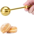 thumbnail image 1 of Flour Duster for Baking, One-Handed Operation, 304 Stainless Steel Powdered Sugar Shaker Duster, Pick Up and Dust Flour Sifter, Gift Package, Gold, 1 of 7