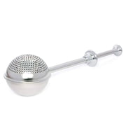 Stainless Steel One-Handed Flour Duster   Dual-Function Powdered Sugar Shaker & Baking Sifter with Spring Handle Compact 15cm, Gift-Ready