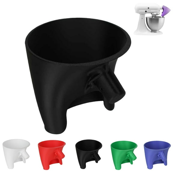 Premium Flour Funnel for Stand Mixer – Compatible with Funnel for Kitchen Aid Artisan KSM150 and Bowl Lift, Perfect for Baking, Easy to Use, and Clean(Black-1PC)