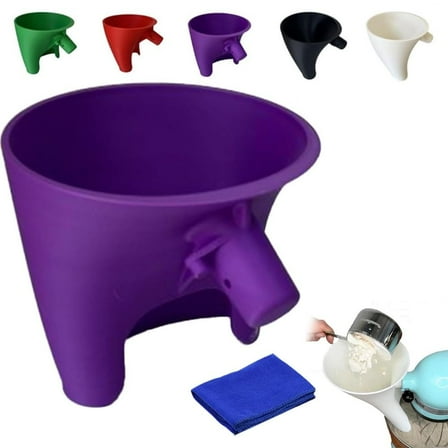 Flour Funnel for Kitchen Aid Mixer,Kitchen Aid Attachments for Mixers Accessories,Diameter Enables Guided Pouring Tilt-Head,Stand Mixer Attachment for Egg Liquid, Prevents Spills and Messes- 1 Purple