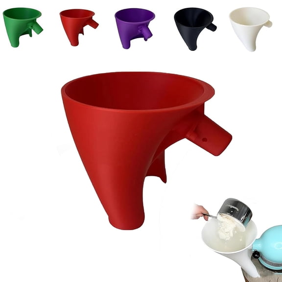 Flour Funnel for Kitchen Aid Mixer,New Flour Funnel-Stand Mixer for Kitchen Aid Artisan Ksm150 5-Quart Tilt-Head Stand Mixer,for Egg Liquid and Both Flour,Enables Guided Pouring