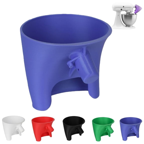 Flour Funnel for KitchenAid Mixer 5 Qt, Anti-Splash Attachment for Tilt-Head Stand Mixer 4.5 & 5 Quart (KSM150), Dishwasher Safe No-Mess Baking Tool, Easy Pour Accessory