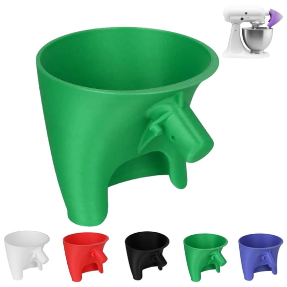 Flour Funnel for KitchenAid Mixer 5 Qt, Anti-Splash Attachment for Tilt-Head Stand Mixer 4.5 & 5 Quart (KSM150), Dishwasher Safe No-Mess Baking Tool, Easy Pour Accessory