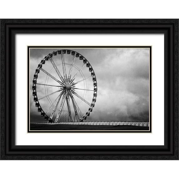 Flour, Jef 32x23 Black Ornate Wood Framed with Double Matting Museum Art Print Titled - Cabins And Cabins