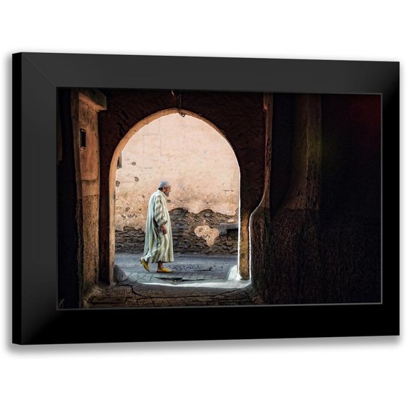 Flour, Piet 14x11 Black Modern Framed Museum Art Print Titled - The Streets Of Marrakesh