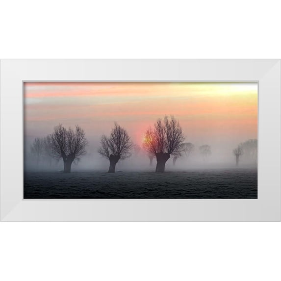 Flour, Piet 32x18 White Modern Wood Framed Museum Art Print Titled - The Shadow Of Time