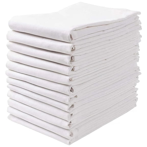Flour Sack Dish Towels For Kitchen 12 Pack 28x28 - Lint-free Super-absorbentton Tea Drying Bread Proofing Baking Crafting Embroidery