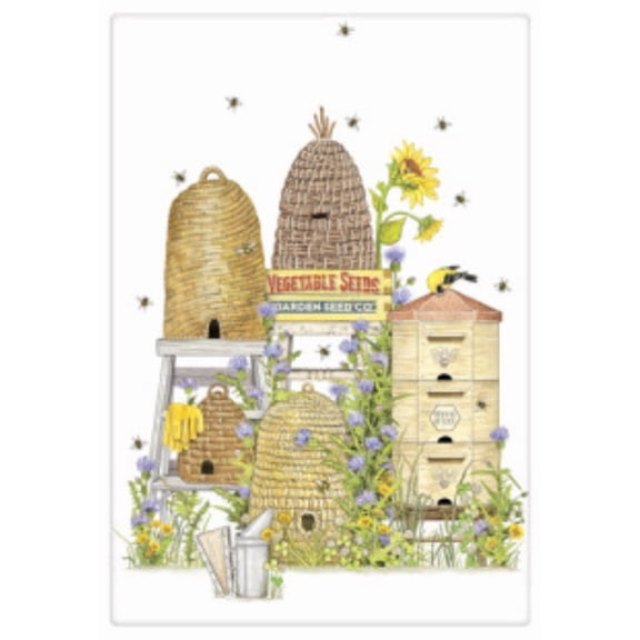 Flour Sack Kitchen Dish Towel Bee Apiary Mary Lake - Thompson