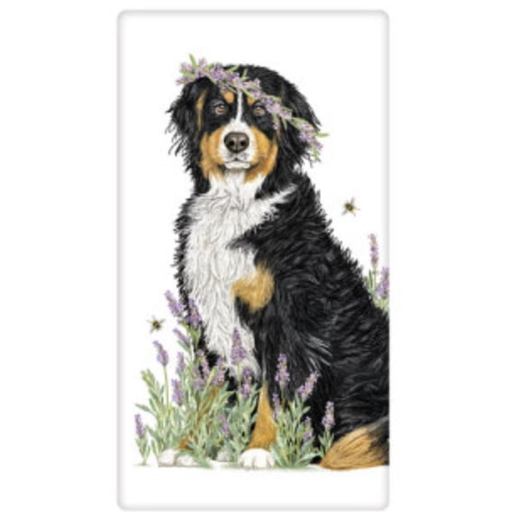 Flour Sack Kitchen Dish Towel Lavender Bernese Mary Lake Thompson
