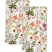 Flour Sack Kitchen Towels Set of 2-18x26 Cotton Dish Towels with Hanging Loop Reusable Tea Towel for Cleaning Spring Absorbent Dishcloths Cute Home Decor Housewarming, Lemon Birds