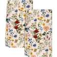 thumbnail image 1 of Flour Sack Kitchen Towels - Set of 2 Spring Dish Towels with Hanging Loop 18x26 Inch Absorbent Reusable Cotton Cloths for Cleaning Cute Design Home Decorative Housewarming, Vintage Flower, 1 of 6