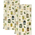 thumbnail image 1 of Flour Sack Kitchen Towels - Set of 2 Spring Dish Towels with Hanging Loop 18x26 Inch Absorbent Reusable Cotton Cloths for Cleaning Cute Design Home Decorative Housewarming, Vintage Flower, 1 of 6