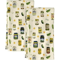 Flour Sack Kitchen Towels - Set of 2 Spring Dish Towels with Hanging Loop 18x26 Inch Absorbent Reusable Cotton Cloths for Cleaning Cute Design Home Decorative Housewarming, Vintage Flower