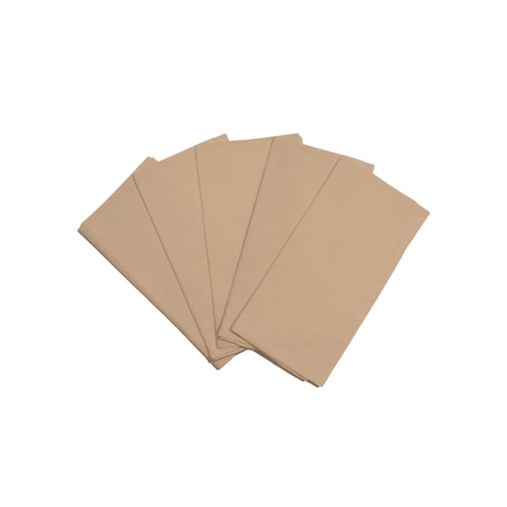 Organic Cotton Flour Sack Tea Towels, Absorbent Lint-Free Baking & Kitchen Dish Towels, 27"x27" (Beige, Pack of 5)