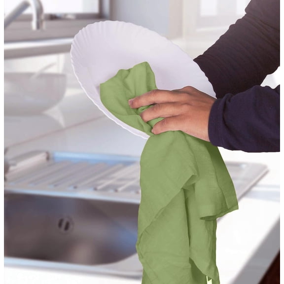 Flour Sack Towels 100% - 12 Pack Cotton Tea Towels for Cleaning and Drying - Highly Absorbent Kitchen Dish Cloths