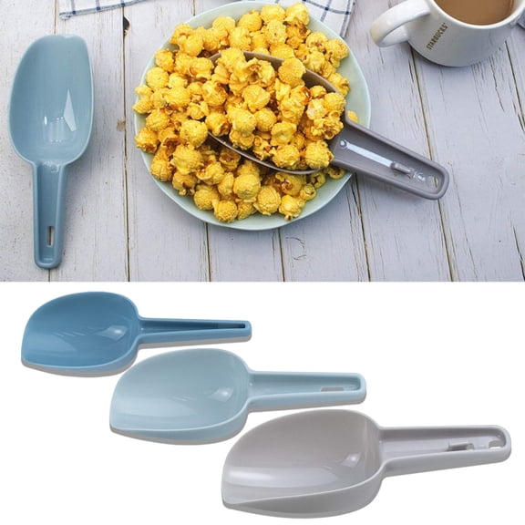 Somnr Flour Scoop Set of 3, Plastic Ice Scoops, Kitchen Scoop Bar Scooper for Popcorn Pet Food Dry Goods Coffee Beans Candy