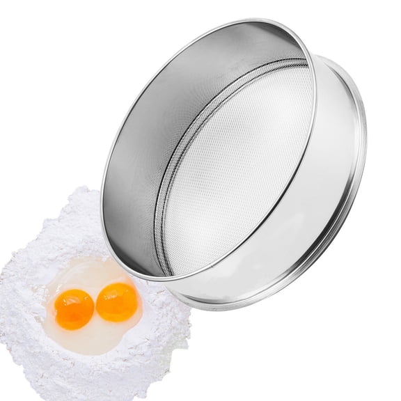 Flour Sieve 12.6 Inch, 304 Stainless Steel Fine Mesh Sifter, 10/40/80 Mesh Strainer for Baking, Rice, Flour, Pearl Powder  Kitchen Sieves